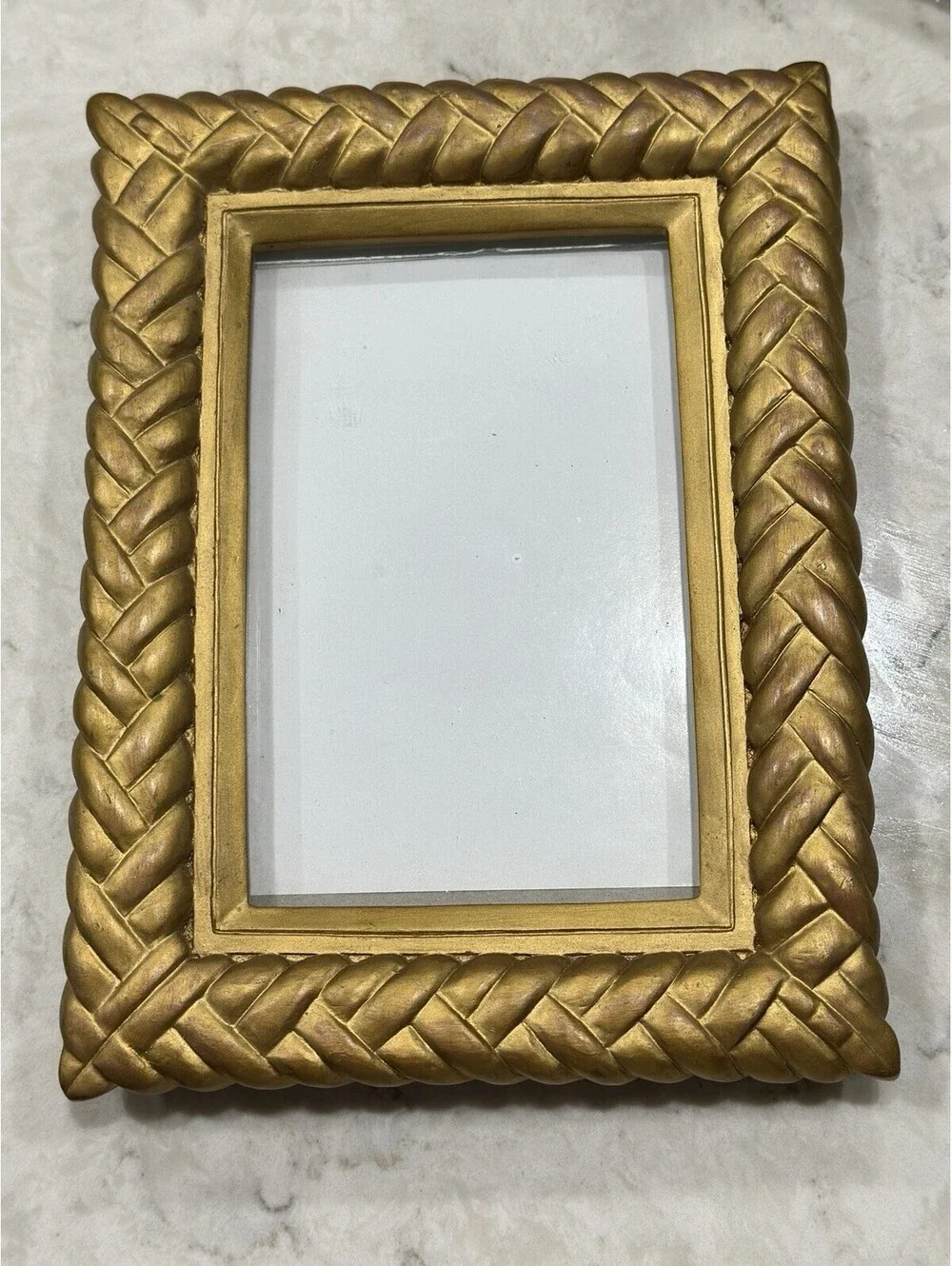 Ornate Vintage Gold Picture Frame Fits 4x6 Photo Heavy Italian Or Regency Decor